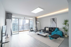 Living area - Tyms 3BR 2BA Apt near Xujiahui Metro  (Shanghai)