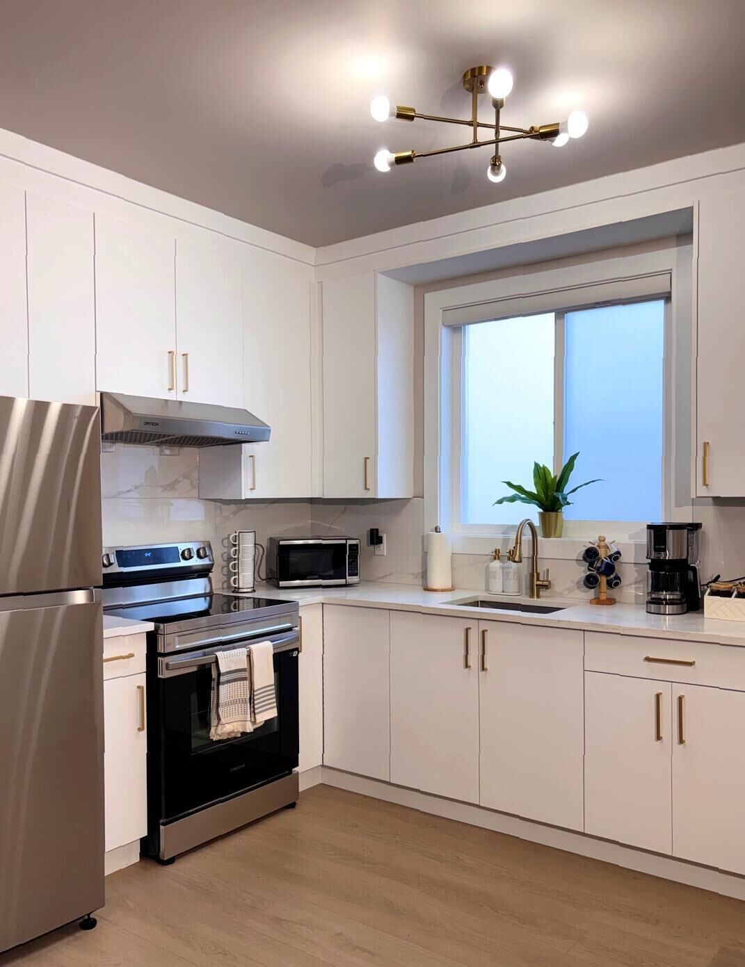 Kjøleskap, mikrobølgeovn, ovn og kokeplater