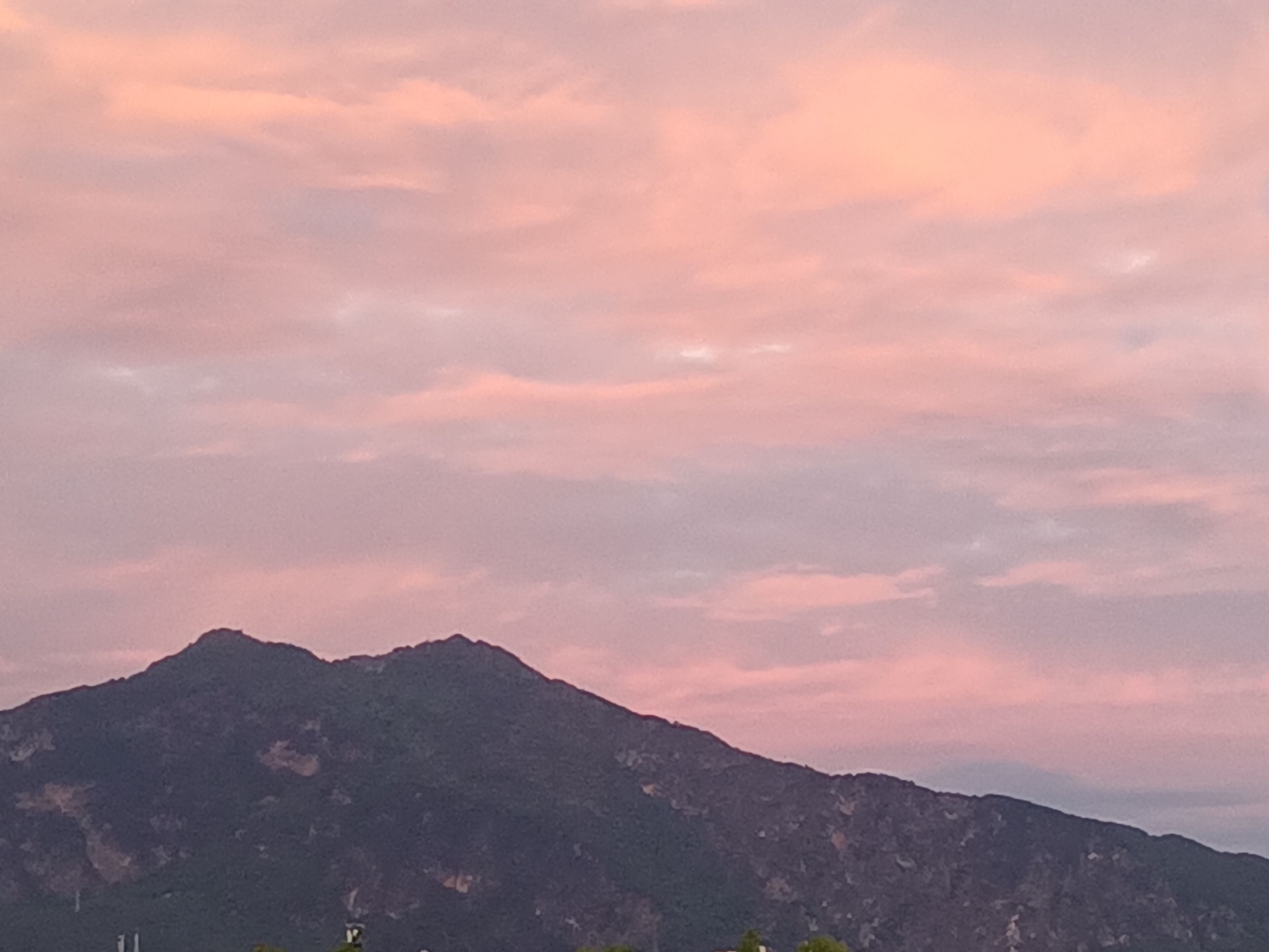 A mountain range with a clear sky.