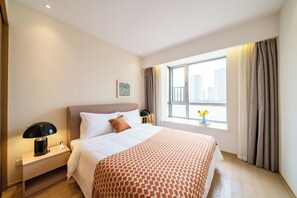 Superior Apartment, 2 Bedrooms, City View | Desk, laptop workspace, free WiFi - Tyms Gubei 3BR Family Apt at Mingdu City (Shanghai)