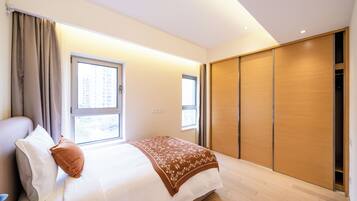 Superior Apartment, 2 Bedrooms, City View | Desk, laptop workspace, free WiFi