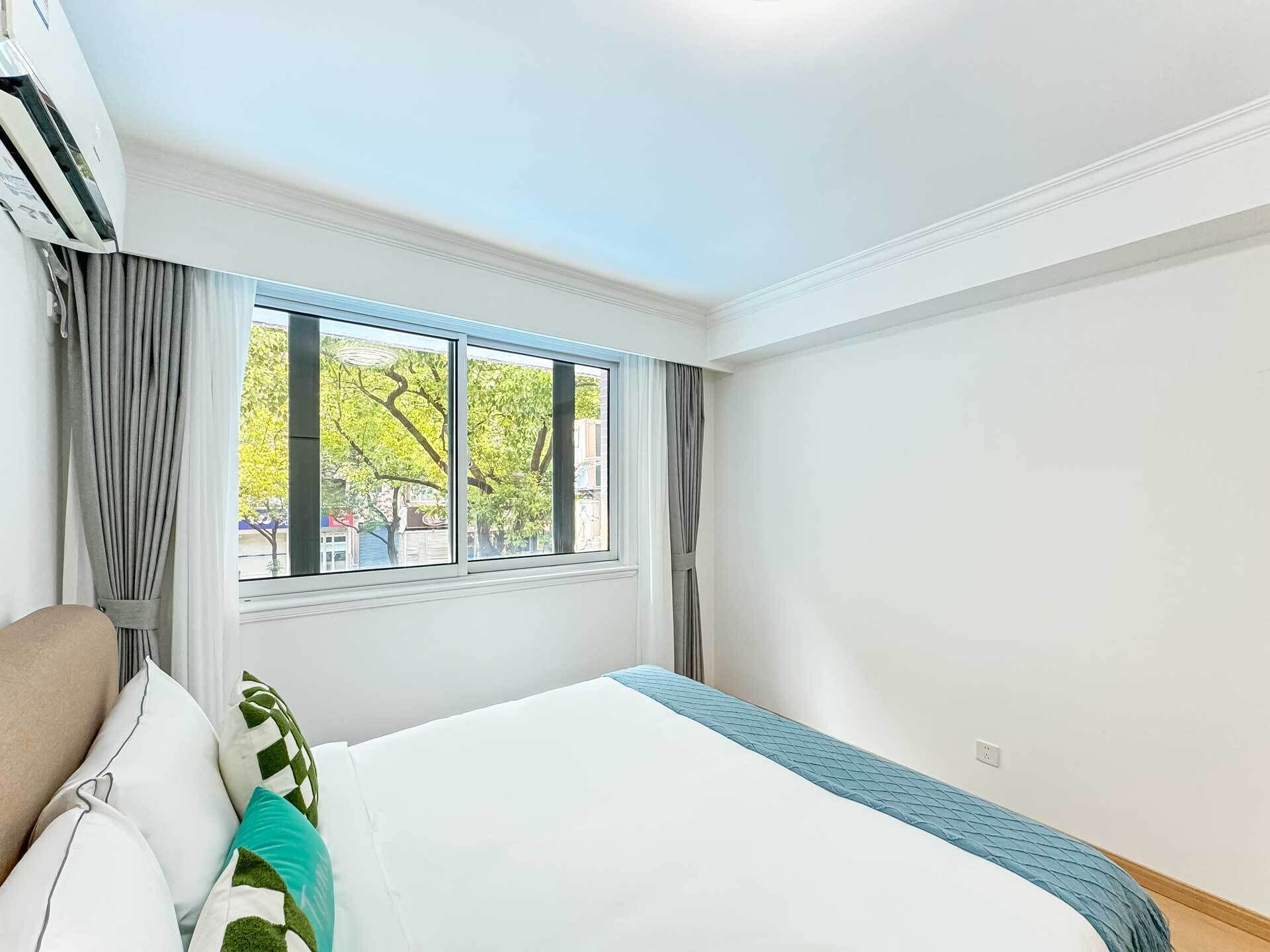 Luxury Apartment, 2 Bedrooms, City View | Desk, laptop workspace, free WiFi