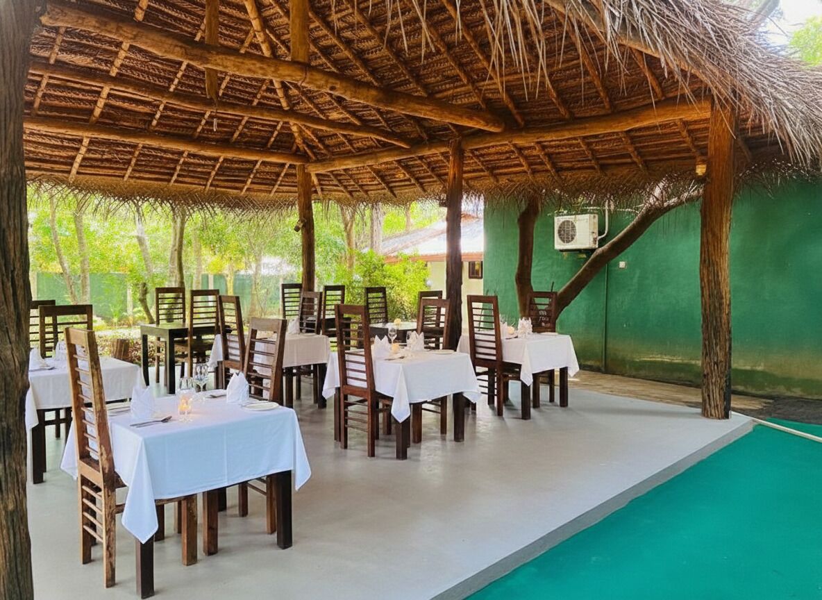 屋外ダイニングエリア