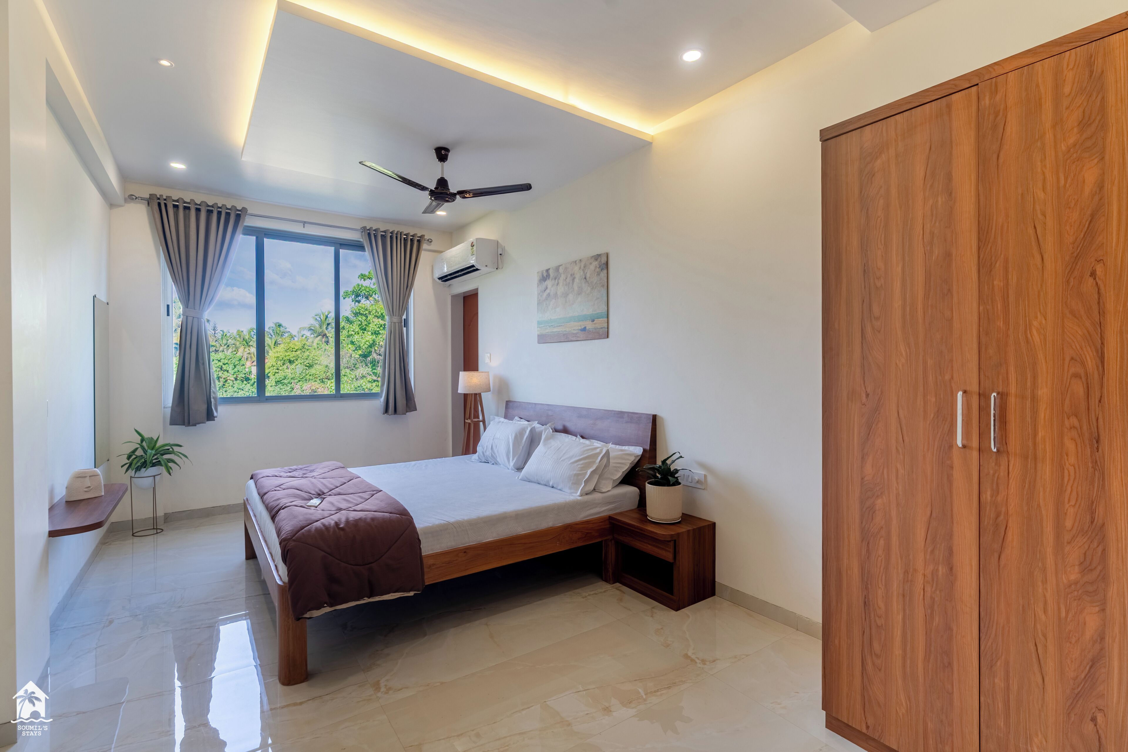 Villa Signature, vue jardin | Bureau, espace de travail pour ordinateur portable, Wi-Fi gratuit