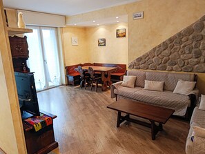 Apartment, Balcony, City View | Living area - Gran Paradis Aprica - Casa Giulia (Corteno Golgi)