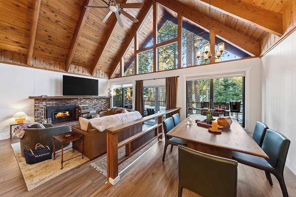 Angle perspective showing the dining and living area layout.