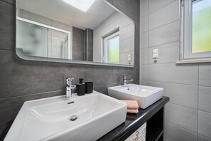 Hair dryer, towels