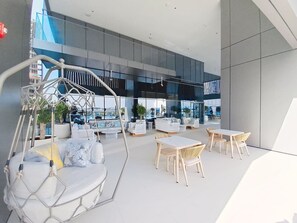 Outdoor dining - Upgraded 1 Bed l Business Bay l Free Pool, Gym (Business Bay)