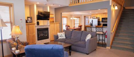 Smart-tv en een open haard