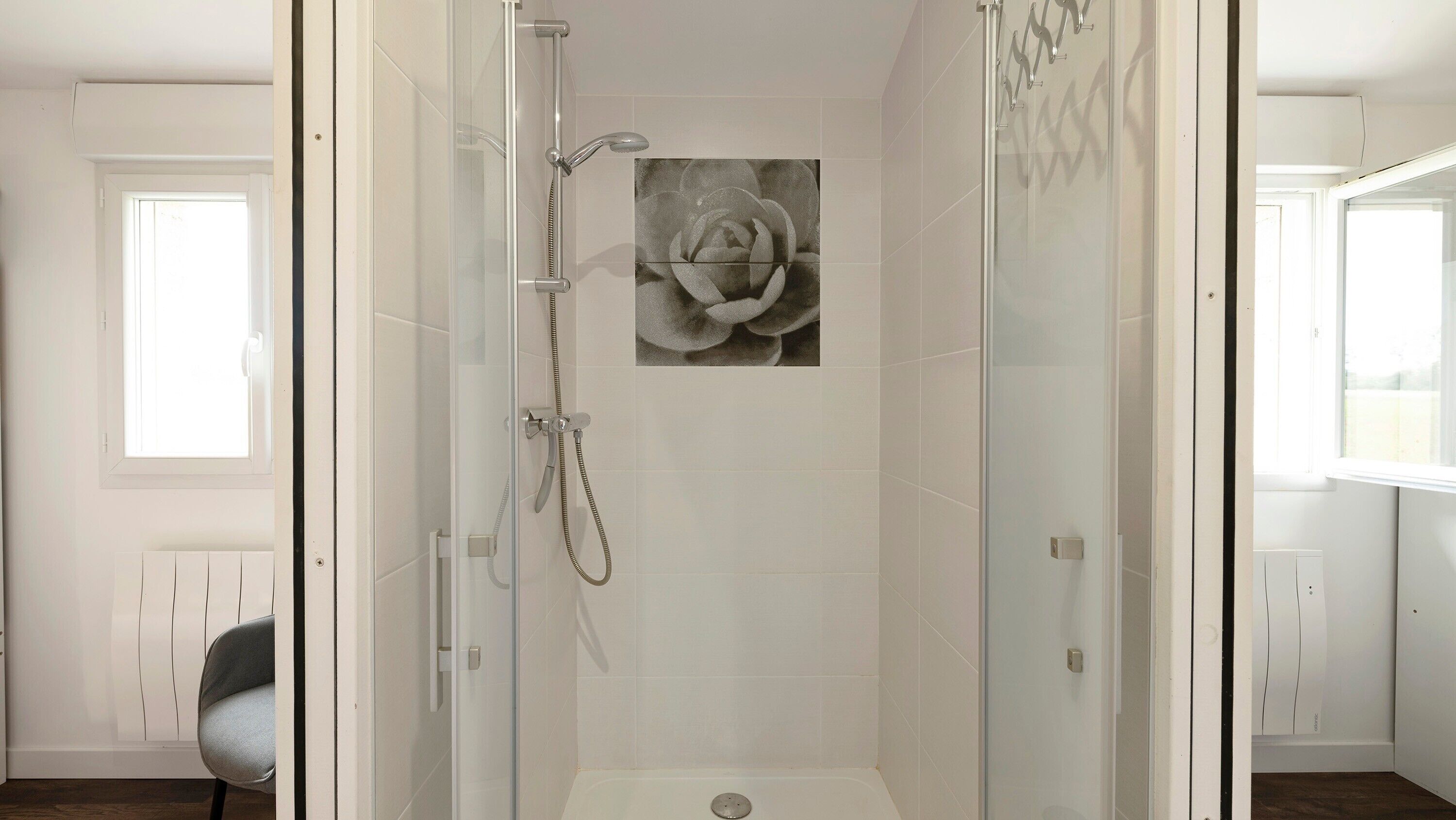 Een douche, een haardroger