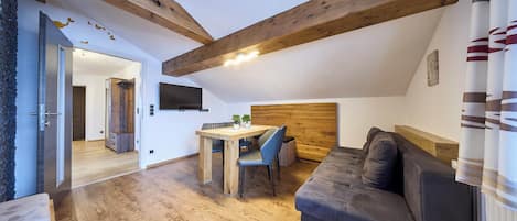 Comfort Apartment, 2 Bedrooms, Pets allowed, Mountain View | Living area | Flat-screen TV