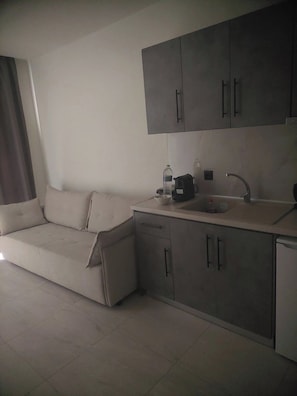 Appartement, 1 lit double et 1 canapé-lit, non-fumeurs, salle de bains privée | Coin séjour | Télévision