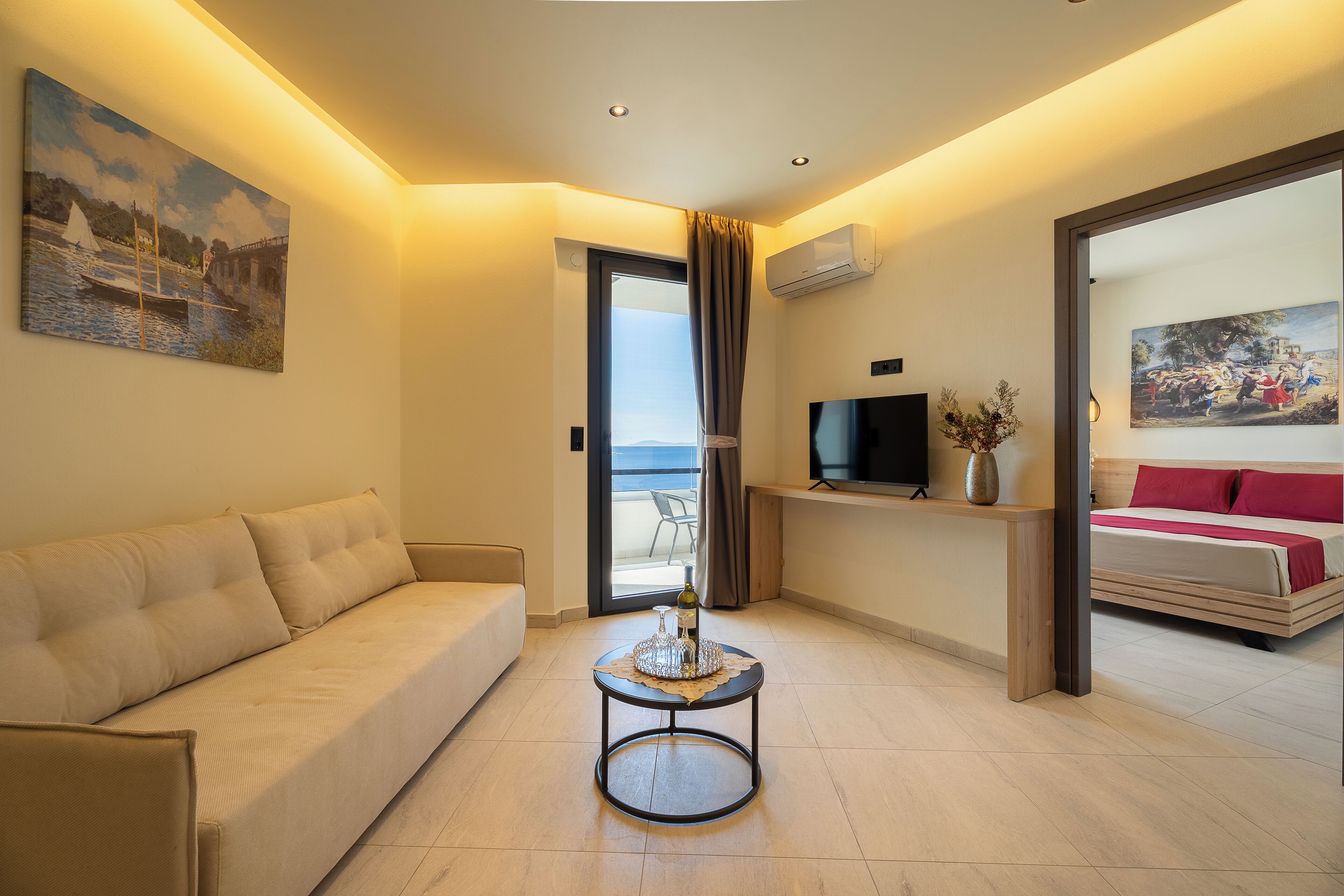 Apartment, Meerblick | Wohnbereich