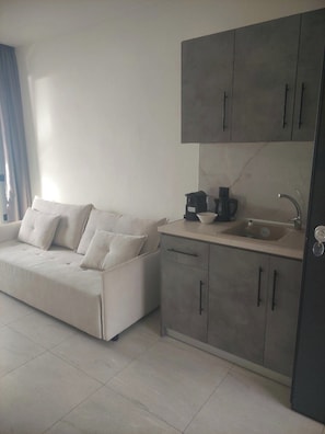 Appartement, 1 lit double et 1 canapé-lit, non-fumeurs, salle de bains privée | Coin séjour