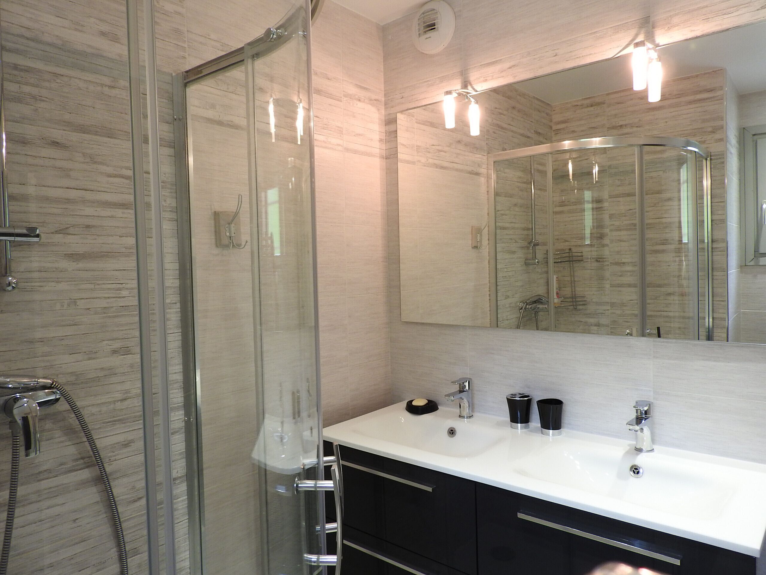 Shower, hair dryer