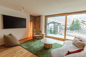 Living area - NEW! Du Glacier Residence B2 (Saas-Fee)