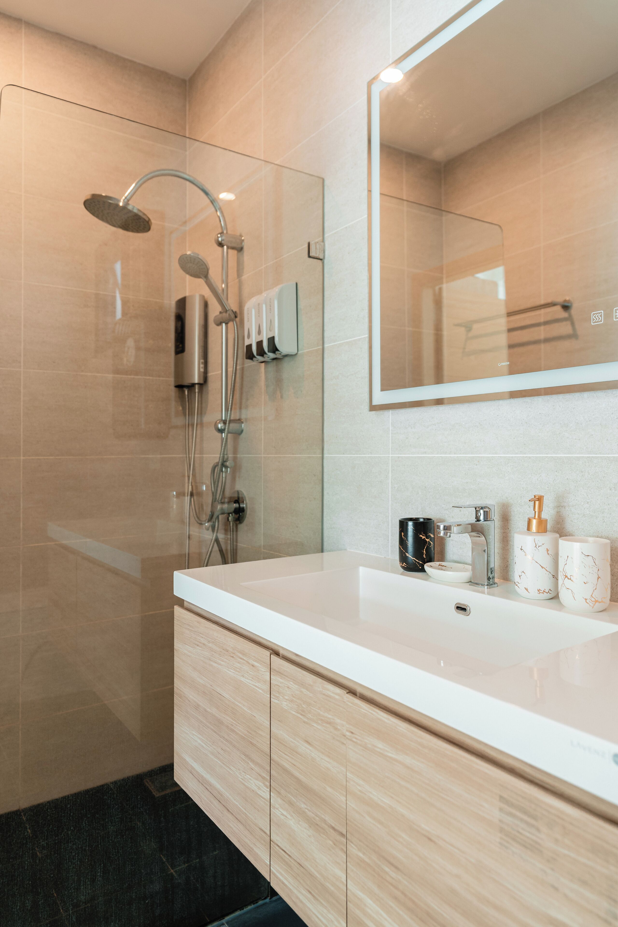 Towels, soap, toilet paper