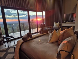 Luxury-Ferienhaus, Terrasse, Bergblick