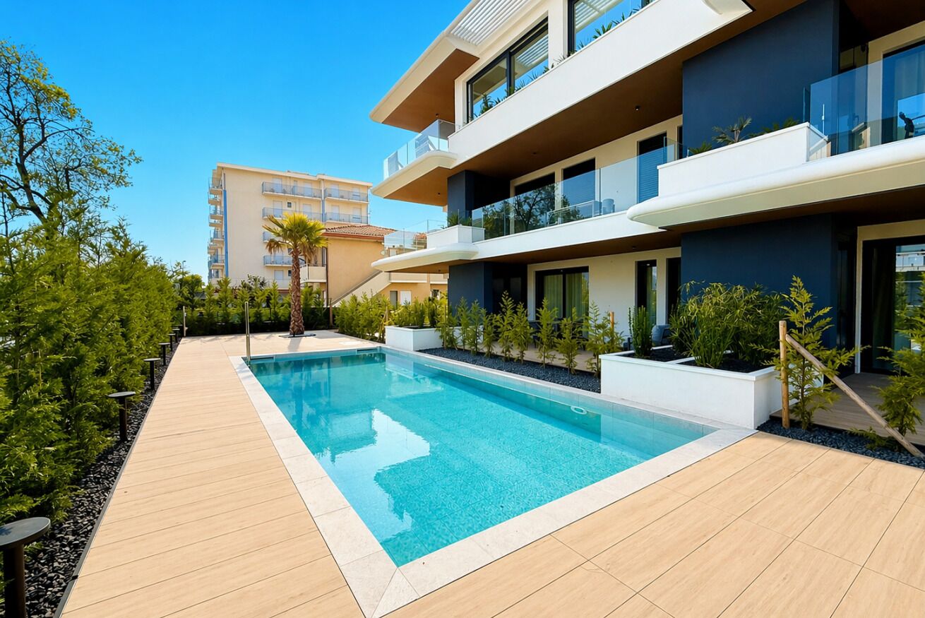 A heated pool