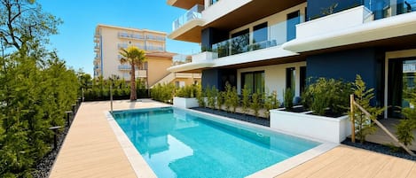 A heated pool