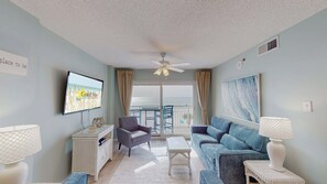 Condo, Multiple Beds, Balcony, Ocean View (Tradewinds 304) | Living area - 2br/2ba Beachfront Condo With Stunning Ocean Views + Heated Indoor/outdoor Pool (Orange Beach)