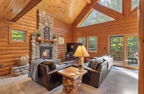 Smart TV, fireplace, stereo - POWDER DREAMS !! 4 BEDROOM SKI-IN SKI-OUT CABIN AT BOYNE MOUNTAIN (Boyne City)