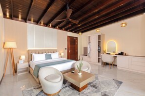 Deluxe Premier Ocean view with Tub | Sábanas de algodón egipcio y ropa de cama de alta calidad