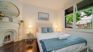 Desk, free WiFi, bed sheets