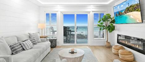 TV connectée, cheminée