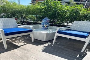 Terrace/patio - Martil Costa-Mar Playa 7 with large terrace and 5min walk to the beach (Martil)