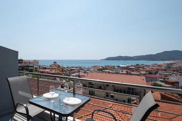 Balcony Seating Area with Open Views over Sarti