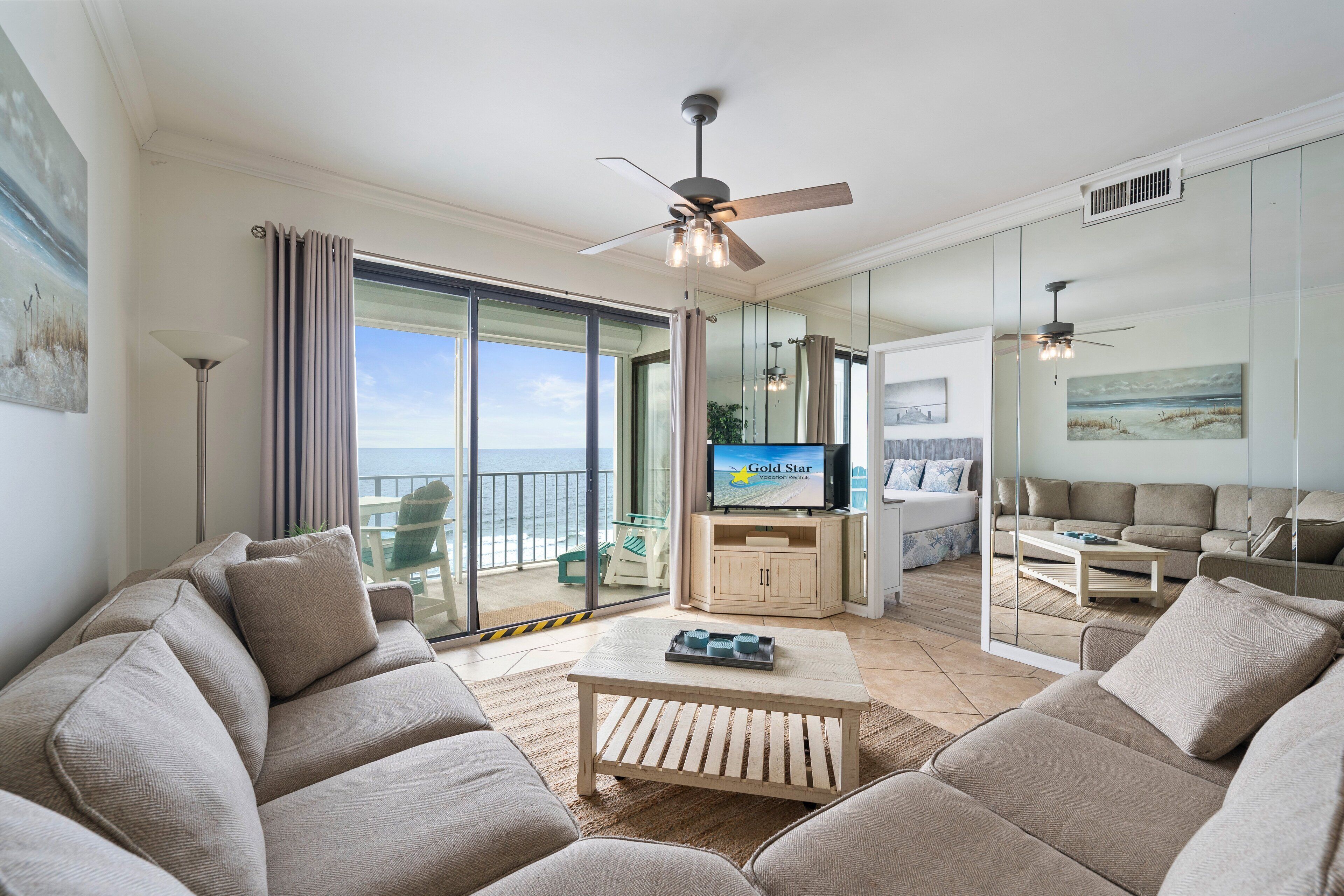 Condo, Plusieurs lits, balcon, vue sur l’océan (Summerchase 1206) | Aire de séjour