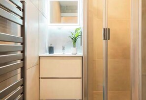 Shower, hair dryer, towels, soap - Appartement cosy Rive Ouest, Lac d'Annecy. Petit cocon, accepte les 4 pattes. (Saint-Jorioz)