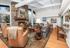 TV, fireplace - 225 Forest Road | 4BD Classic Vail Home (Vail)