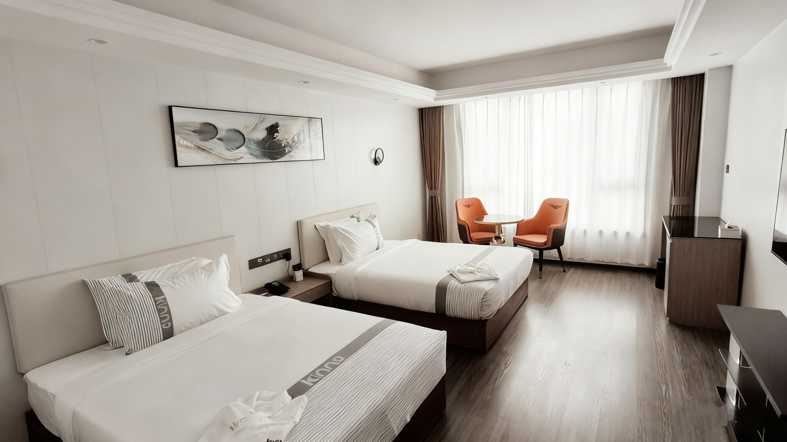 Chambre Deluxe Double ou avec lits jumeaux, balcon, vue ville