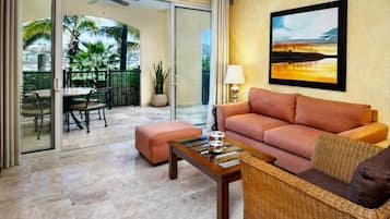 Elite Penthouse, Ocean View | Living area | 42-inch Smart TV with digital channels, DVD player, pay movies