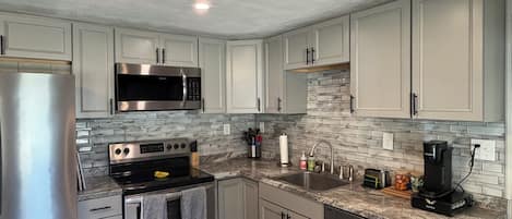 Microwave, oven, stovetop, dishwasher