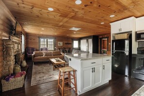 Interior - Peaceful Lake Lure Cabin: Cozy 2BR 3 miles from lake! (Lake Lure)