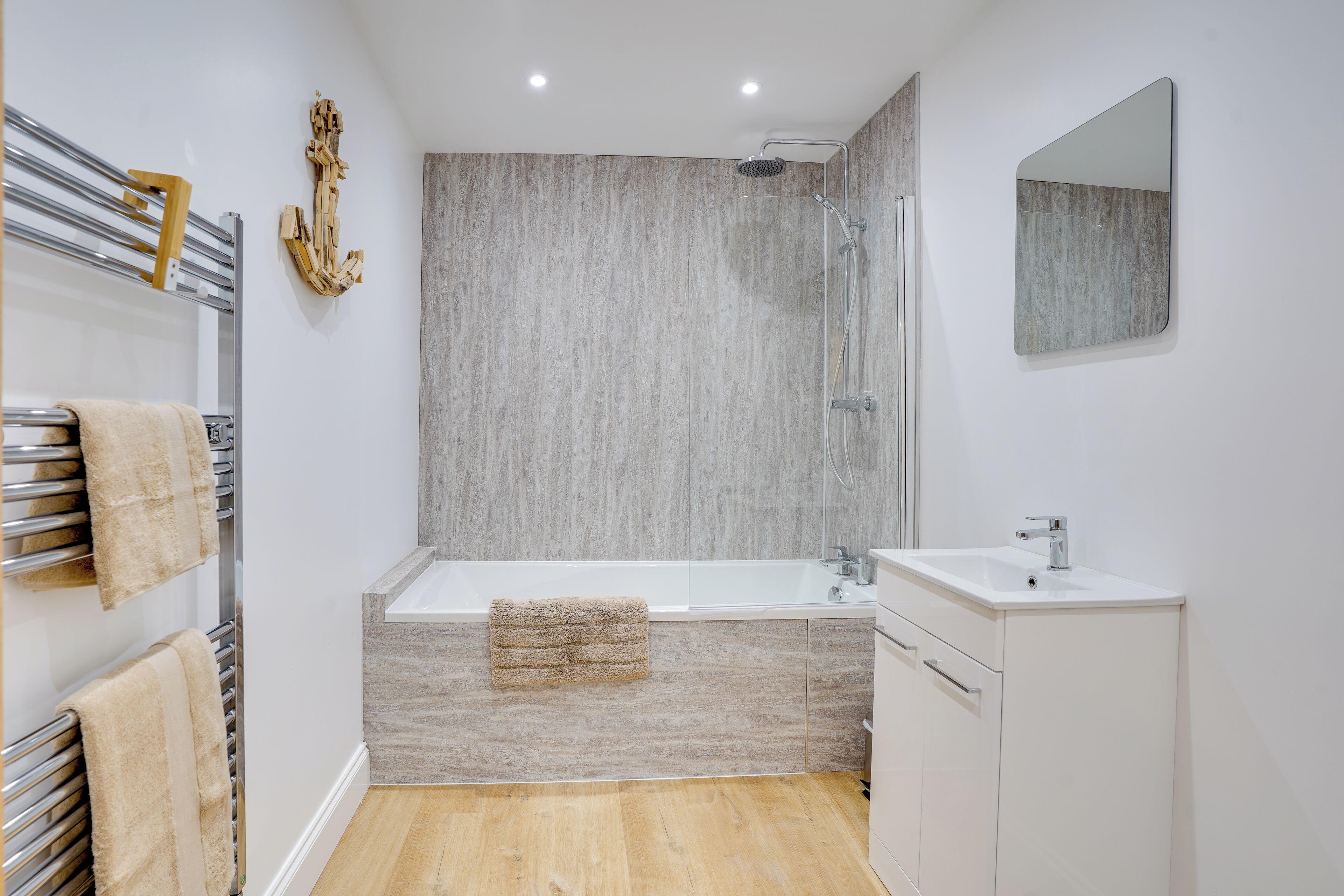 Towels, soap, toilet paper