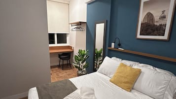 Blackout drapes, iron/ironing board, free WiFi
