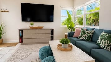 Smart TV, libros y estéreo