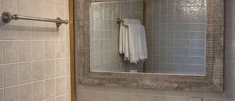 Cabin, Ocean View | Bathroom | Free toiletries, hair dryer, towels, soap