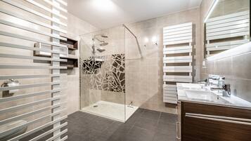 Shower, hair dryer