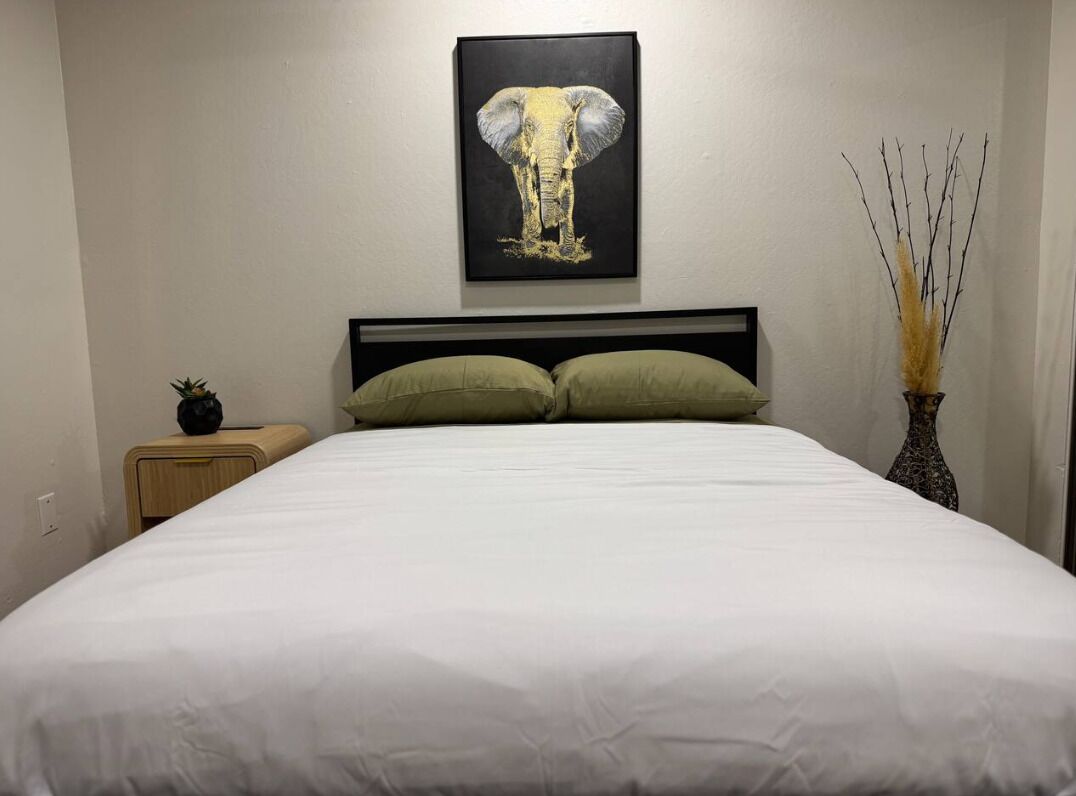 2 bedrooms, iron/ironing board, WiFi, bed sheets