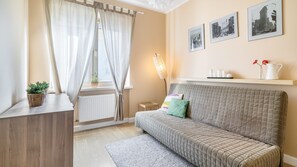 Leilighet – comfort, byutsikt | Oppholdsområde