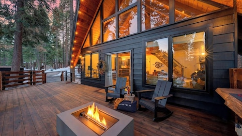 Hot Tub Firepit Loft Suite & Mins to World-class Skiing Tahoe A-frame Retreat by Avantstay