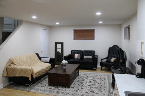 Full furnished basement 1 bedroom in unit laundry basement available in laval