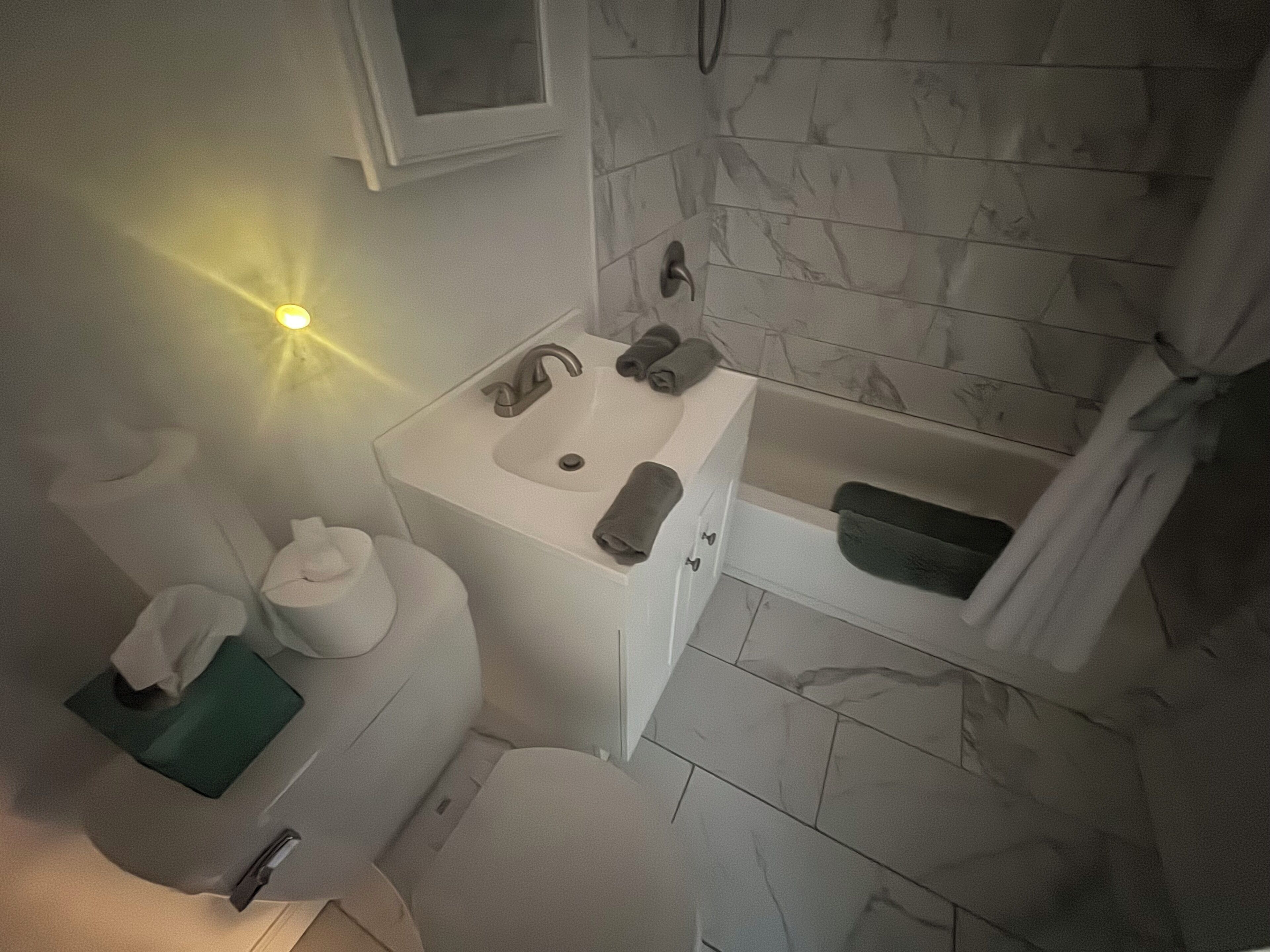 Asciugamani, sapone, carta igienica