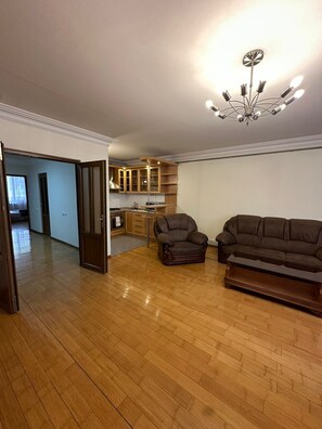 Living area - Modern 2BR Apartment Near Northern Ave․ AC in All Rooms, Fast WiFi (Yerevan)