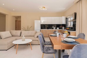 Comfort Villa, 3 Bedrooms, Private Pool | Living area - Spartakos Villa Resort (Planos)